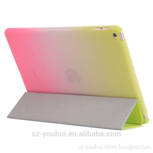 Hot Selling Rainbow Color Folio Leather For Ipad Air 1 2 6 Case